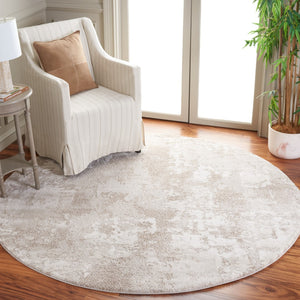 Safavieh Century 339 Power Loomed Contemporary Rug Beige 6'-7" x 6'-7" Round