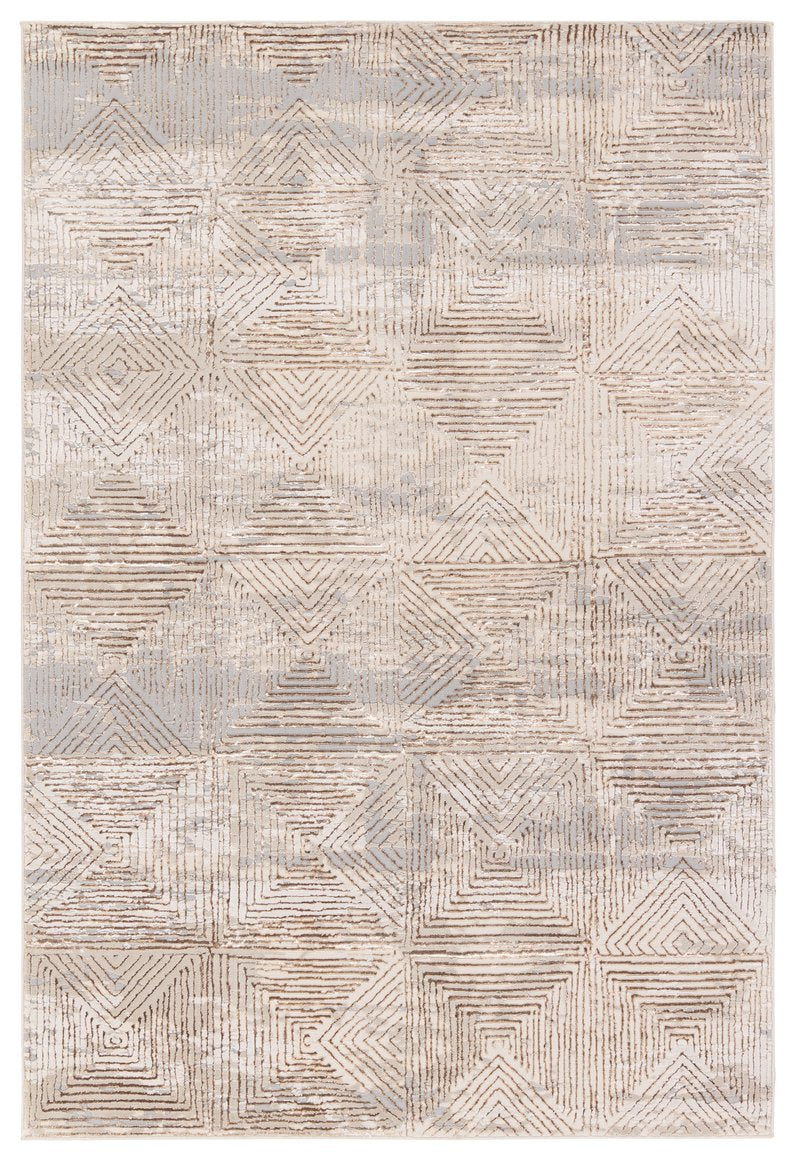 Jaipur Living Catalyst Eshe Cty34 Powerloomed Machinemade 65% Polyester 35% Polypropylene Geometric Geometric Indoor Rug Tan 65% Polyester 35% Polypropylene Rug158830