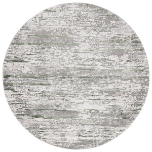 Safavieh Century Exquisite Turkish Area Rug - 10-foot Round, Abstract Design For Luxurious Living Spaces Grey ,Dark Green Polypropylene Cty350y-8
