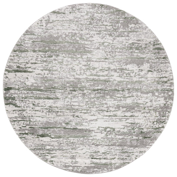 Safavieh Century Exquisite Turkish Area Rug - 10-foot Round, Abstract Design For Luxurious Living Spaces Grey ,Dark Green Polypropylene Cty350y-8