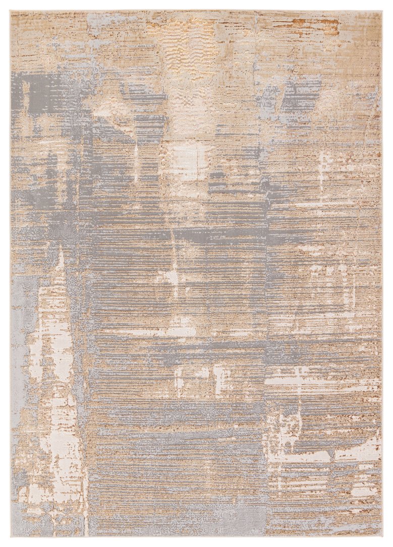 Jaipur Living Catalyst Flight Cty35 Powerloomed Machinemade 65% Polyester 35% Polypropylene Abstract Abstract Indoor Rug Gray, Brown 65% Polyester 35% Polypropylene Rug158824