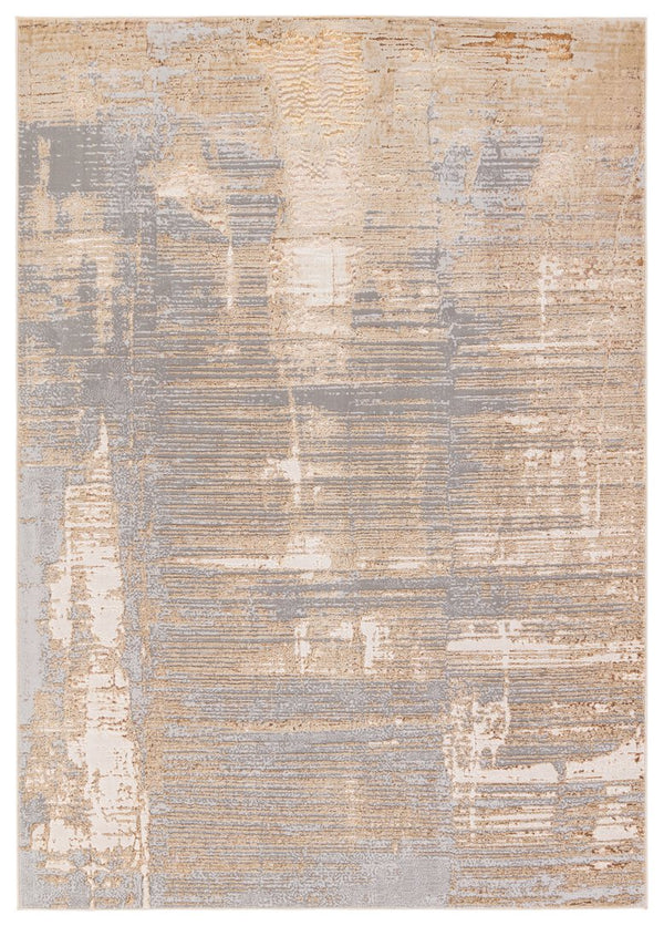 Jaipur Living Catalyst Flight Cty35 Powerloomed Machinemade 65% Polyester 35% Polypropylene Abstract Abstract Indoor Rug Gray, Brown 65% Polyester 35% Polypropylene Rug158824