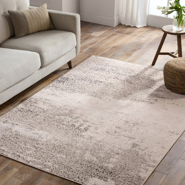 Jaipur Living Catalyst Faizah Cty36 Powerloomed Machinemade 65% Polyester 35% Polypropylene Abstract Abstract Indoor Rug Gray, Cream 65% Polyester 35% Polypropylene Rug158818