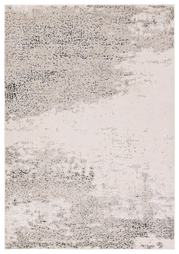 Jaipur Living Catalyst Faizah Cty36 Powerloomed Machinemade 65% Polyester 35% Polypropylene Abstract Abstract Indoor Rug Gray, Cream 65% Polyester 35% Polypropylene Rug158818