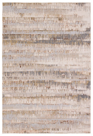 Jaipur Living Catalyst Elysia Cty37 Powerloomed Machinemade 65% Polyester 35% Polypropylene Abstract Stripes Indoor Rug Gray, Cream 65% Polyester 35% Polypropylene Rug160692