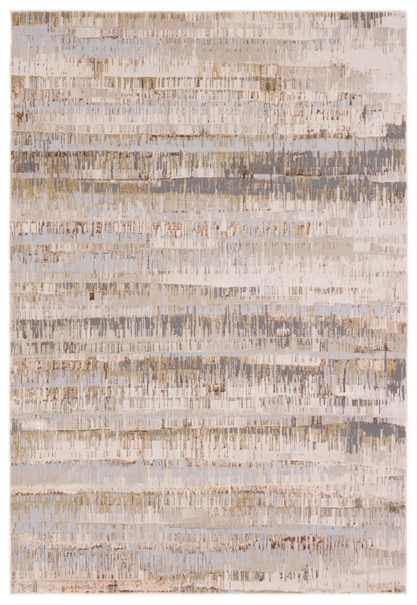 Jaipur Living Catalyst Elysia Cty37 Powerloomed Machinemade 65% Polyester 35% Polypropylene Abstract Stripes Indoor Rug Gray, Cream 65% Polyester 35% Polypropylene Rug160692