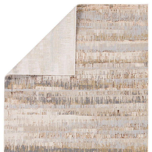 Jaipur Living Catalyst Elysia Cty37 Powerloomed Machinemade 65% Polyester 35% Polypropylene Abstract Stripes Indoor Rug Gray, Cream 65% Polyester 35% Polypropylene Rug160692