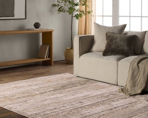 Jaipur Living Catalyst Elysia Cty37 Powerloomed Machinemade 65% Polyester 35% Polypropylene Abstract Stripes Indoor Rug Gray, Cream 65% Polyester 35% Polypropylene Rug160692