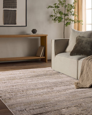 Jaipur Living Catalyst Elysia Cty37 Powerloomed Machinemade 65% Polyester 35% Polypropylene Abstract Stripes Indoor Rug Gray, Cream 65% Polyester 35% Polypropylene Rug160692