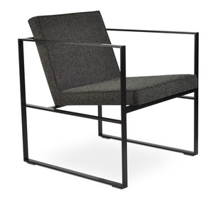 Soho Concept Cube Metal Lounge Armchair - Stylish Black Frame, Premium Upholstery Options & 10-year Guarantee Black  Soho-concept-dining-chair-12999
