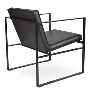 Soho Concept Cube Metal Lounge Armchair - Stylish Black Frame, Premium Upholstery Options & 10-year Guarantee Black  Soho-concept-dining-chair-13003
