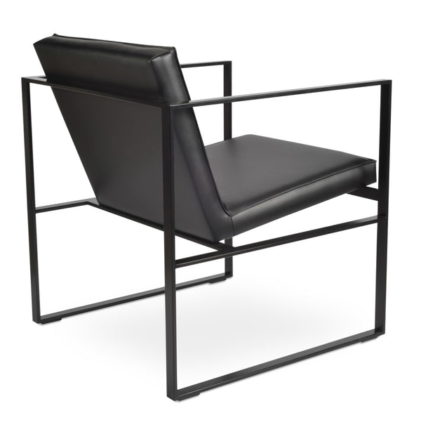 Soho Concept Cube Metal Lounge Armchair - Stylish Black Frame, Premium Upholstery Options & 10-year Guarantee Black  Soho-concept-dining-chair-13003