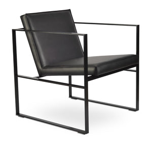 Soho Concept Cube Metal Lounge Armchair - Stylish Black Frame, Premium Upholstery Options & 10-year Guarantee Black  Soho-concept-dining-chair-13004