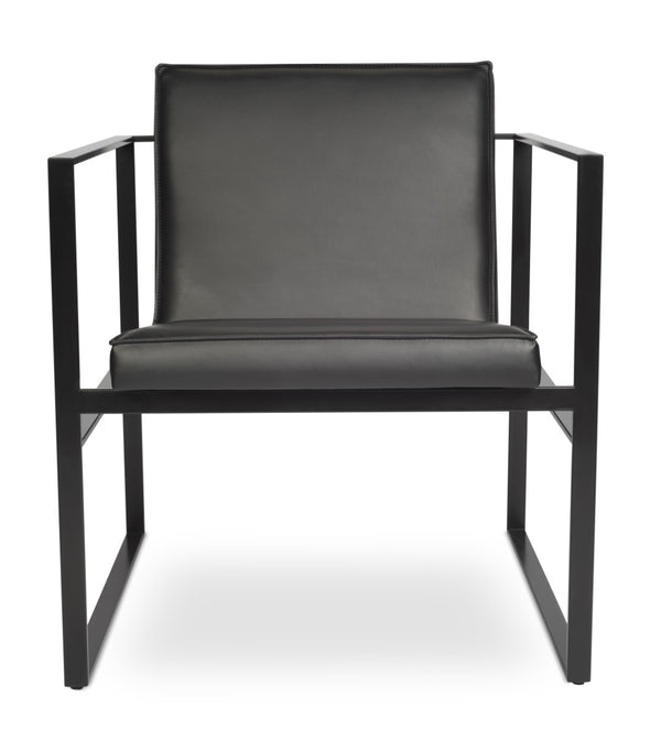 Soho Concept Cube Metal Lounge Armchair - Stylish Black Frame, Premium Upholstery Options & 10-year Guarantee Black  Soho-concept-dining-chair-13005