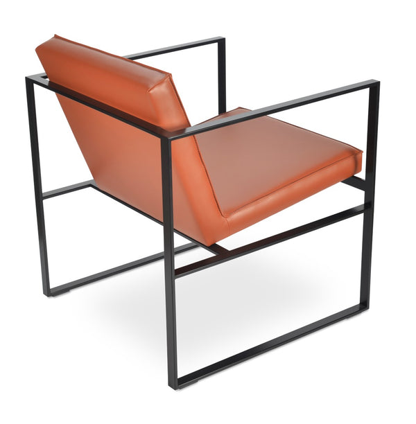 Soho Concept Cube Metal Lounge Armchair - Stylish Black Frame, Premium Upholstery Options & 10-year Guarantee Black  Soho-concept-dining-chair-13009