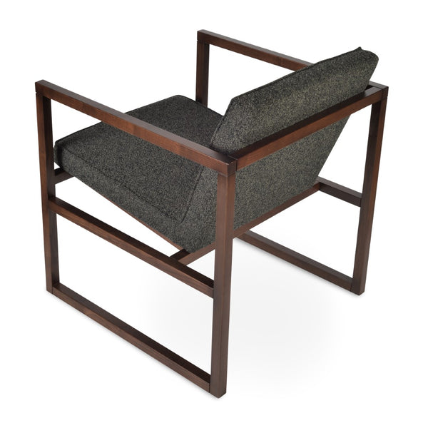Soho Concept Cube Wood Lounge Armchair - Solid Ash Frame, Velvet & Boucle Upholstery, 10-year Guarantee, 350 Lbs Black,Ash,Walnut  Soho-concept-dining-chair-13012