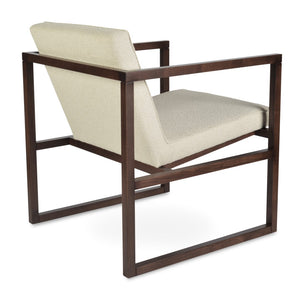 Soho Concept Cube Wood Lounge Armchair - Solid Ash Frame, Velvet & Boucle Upholstery, 10-year Guarantee, 350 Lbs White,Ash,Walnut  Soho-concept-dining-chair-13013