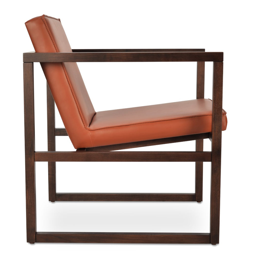 Soho Concept Cube Wood Lounge Armchair - Solid Ash Frame, Velvet & Boucle Upholstery, 10-year Guarantee, 350 Lbs Grey,Ash,Walnut  Soho-concept-dining-chair-13020