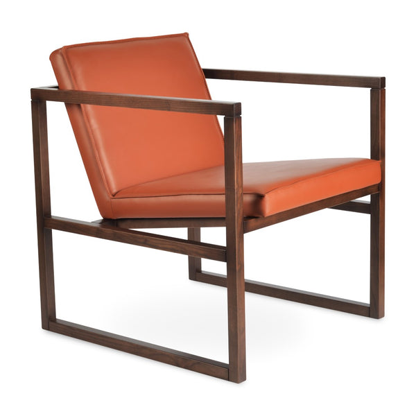 Soho Concept Cube Wood Lounge Armchair - Solid Ash Frame, Velvet & Boucle Upholstery, 10-year Guarantee, 350 Lbs Ash,Walnut  Soho-concept-dining-chair-13019