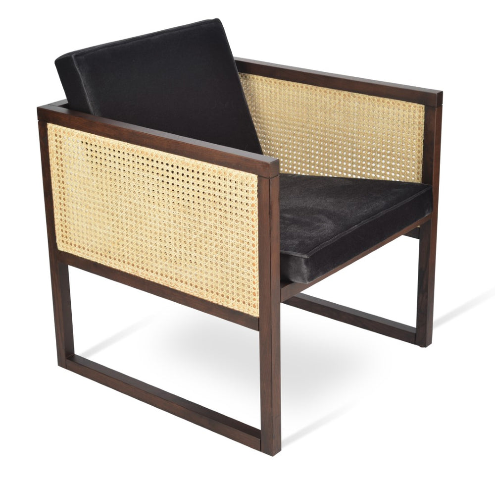 Soho Concept Cube Wood & Wicker Chairs - Stylish Natural Cane & Solid Ash Frame, 10-year Guarantee, Up To 350 Lbs Black,Ash,Walnut  Soho-concept-dining-chair-13021