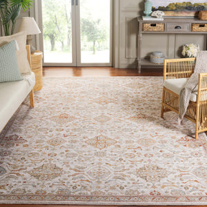 Safavieh Culture Timeless Elegance Area Rug - Luxurious Power-loomed Design With Exquisite Floral Patterns Ivory ,Rust 90% Polyester,10% Polypropylene Cul1528a-10
