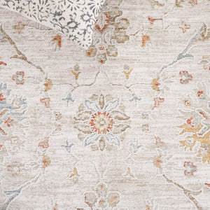 Safavieh Culture Exquisite Area Rug - Timeless Traditional Design With Botanical Motifs For Elegant Spaces Ivory ,Rust 90% Polyester,10% Polypropylene Cul1530a-8