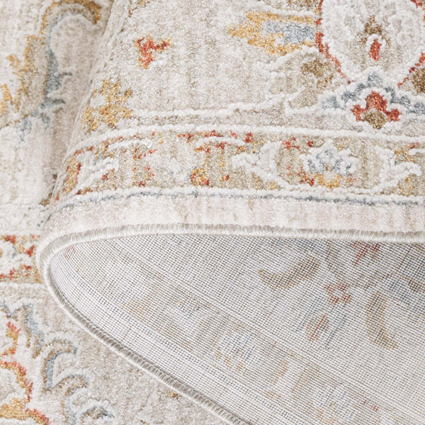 Safavieh Culture Exquisite Area Rug - Timeless Traditional Design With Botanical Motifs For Elegant Spaces Ivory ,Rust 90% Polyester,10% Polypropylene Cul1530a-8