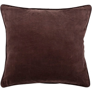 Chandra Rugs Handmade Contemporary Pillows - Luxurious Cotton & Velvet, Soft Polyester Fill For Ultimate Comfort Brown Cotton,Velvet Cus28001-18