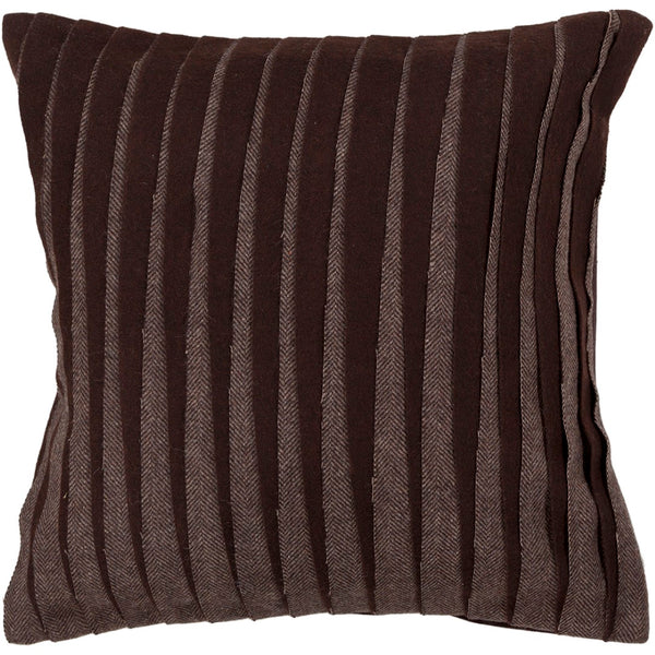 Chandra Rugs Handmade Contemporary Pillows - Luxurious 100% Wool With Plush Polyester Fill For Cozy Elegance Brown Wool Cus28004-18