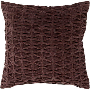 Chandra Rugs Handmade Contemporary Pillows - Luxurious Cotton & Velvet Decor With Unique Artisan Touch! Brown Cotton,Velvet Cus28005-18