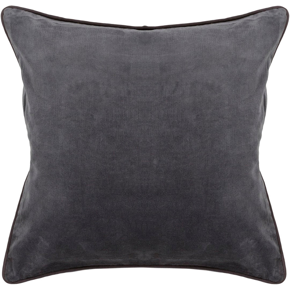 Chandra Rugs Handmade Contemporary Pillows - Luxurious Cotton & Velvet, Unique Comfort And Artistry For Your Home Grey Cotton,Velvet Cus28006-18