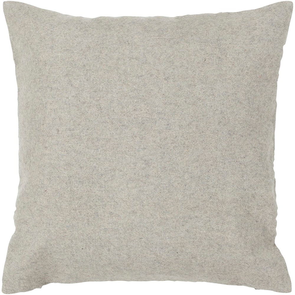Chandra Rugs Handmade Contemporary Pillows - Luxurious Wool Exterior & Plush Polyester Insert For Home Décor Grey Wool Cus28008-18