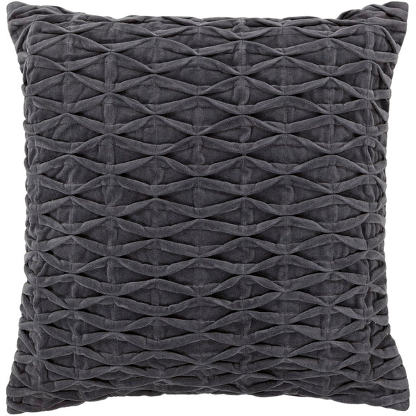 Chandra Rugs Handmade Contemporary Pillows – Luxurious Cotton & Velvet Accent Cushions For Modern Decor Support Grey Cotton,Velvet Cus28010-18