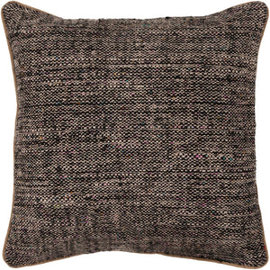 Chandra Rugs Handmade Contemporary Pillows – Elevate Your Home Decor With Luxurious Comfort And Style Black,Natural Silk Textured Fabric Cus28014-18