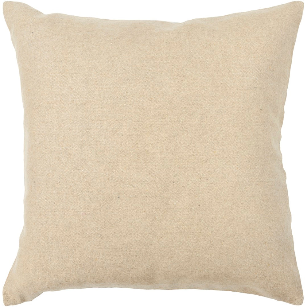 Chandra Rugs Handmade Contemporary Pillows - Luxurious 100% Wool Design With Plush Polyester Insert For Comfort Beige Wool Cus28020-18