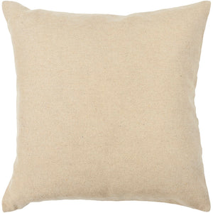 Chandra Rugs Handmade Contemporary Pillows - Luxurious 100% Wool Design With Plush Polyester Insert For Comfort Beige Wool Cus28020-18