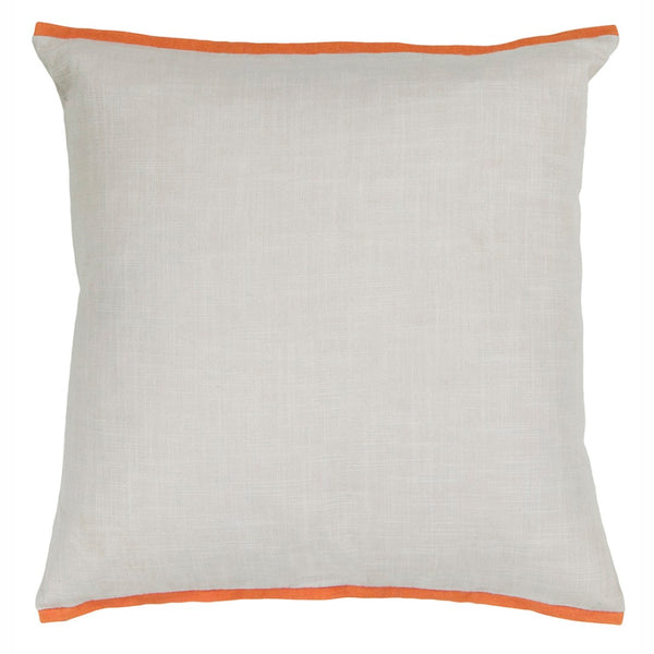 Chandra Rugs Handmade Contemporary Pillows - Cozy 100% Cotton Design With Plush Polyester Fill For Stylish Home Decor White,Orange Cotton Cus28023-18