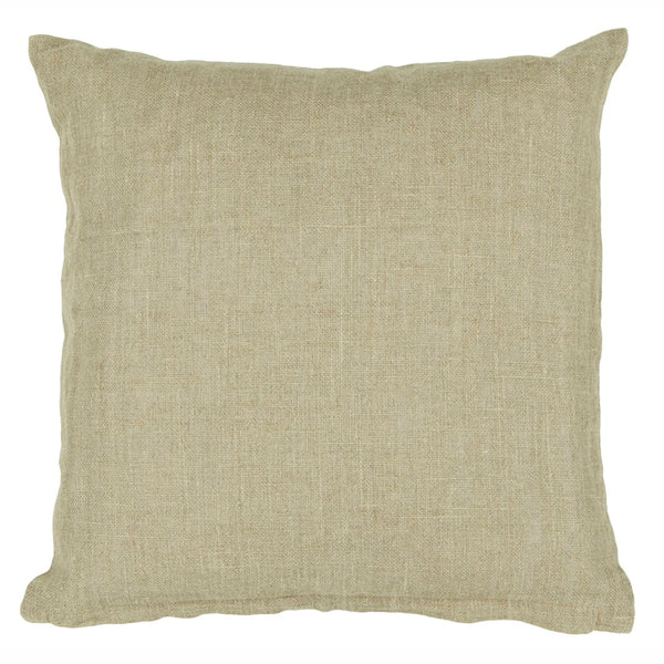 Chandra Rugs Handmade Contemporary Pillows - Luxurious 100% Linen Decor With Plush Polyester Fill For Comfort Natural Linen Cus28028-22