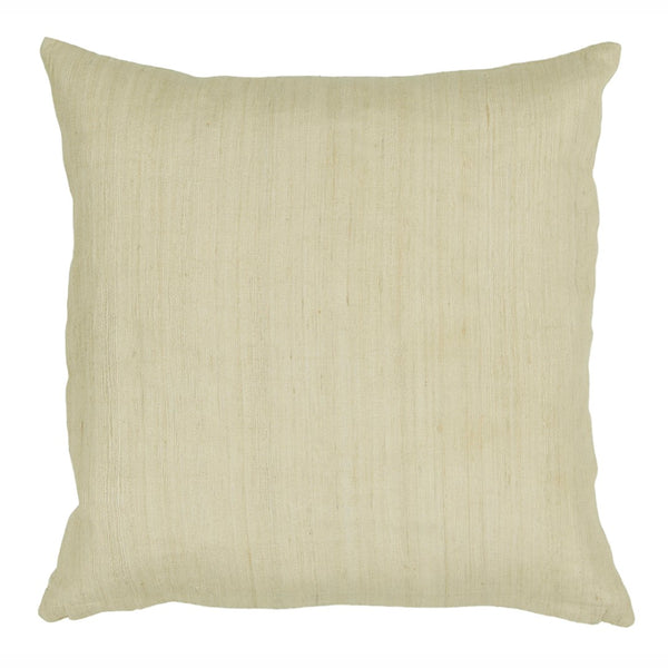 Chandra Rugs Handmade Contemporary Pillows - Luxurious Tussar Silk With Plush Polyester Insert For Modern Elegance Natural Tussar Silk Cus28029-18