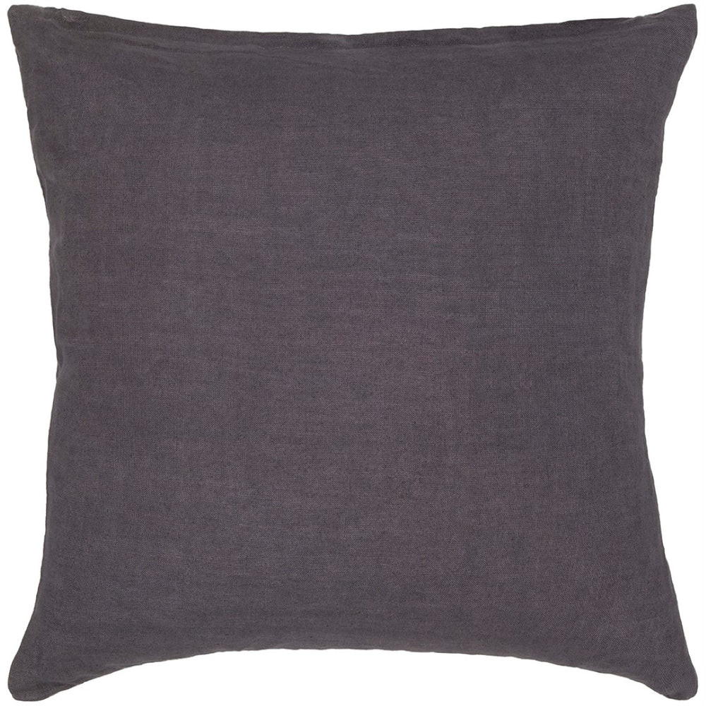 Chandra Rugs Handmade Contemporary Pillows - Luxurious 100% Linen With Plush Polyester Insert For Elegant Decor Grey Linen Cus28038-18