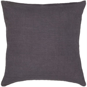 Chandra Rugs Handmade Contemporary Pillows - Luxurious 100% Linen With Plush Polyester Insert For Elegant Decor Grey Linen Cus28038-18