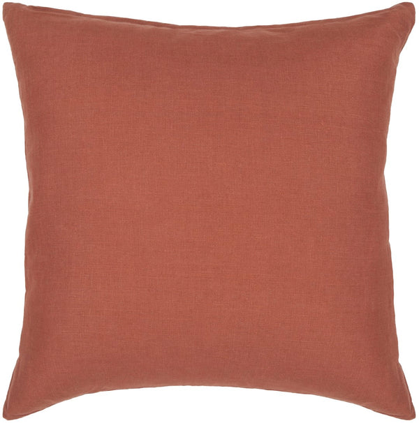 Chandra Rugs Handmade Contemporary Pillows - Premium Linen With Cozy Polyester Fill For Stylish Home Decor Rust Linen Cus28039-18