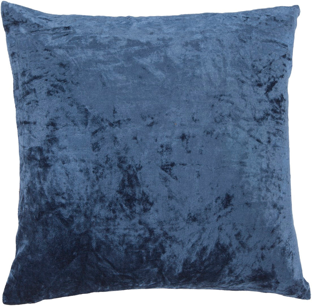 Chandra Rugs Handmade Contemporary Pillows - Luxurious Cotton & Linen Blend, Chic Accent For Modern Decor Blue Cotton,Linen,Viscose Cus28046-18