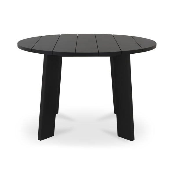 Moe's Home Delta Outdoor Dining Table - Elegant Solid Teak Design With Minimalist Aesthetic For 8 Guests Black Solid Teak Cv-1024-02