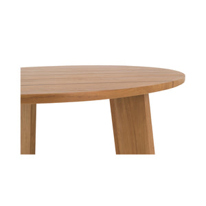 Moe's Home Delta Outdoor Dining Table - Elegant Solid Teak Design With Minimalist Aesthetic For 8 Guests Natural Solid Teak Cv-1024-24