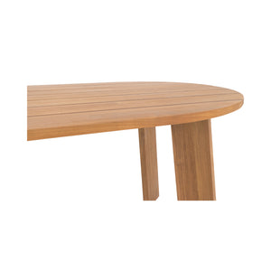 Moe's Home Delta Outdoor Dining Table - Elegant Solid Teak Design With Minimalist Aesthetic For 8 Guests Natural Solid Teak Cv-1025-24
