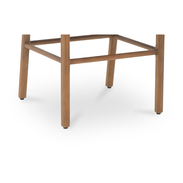 Moe's Home Mira Outdoor Dining Chair - Elegant Teak Frame With Woven Detail For Stylish Indoor & Outdoor Use Black Solid Teak Frame,Woven Seat Cv-1026-02