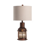 Copper Lantern Table Lamp