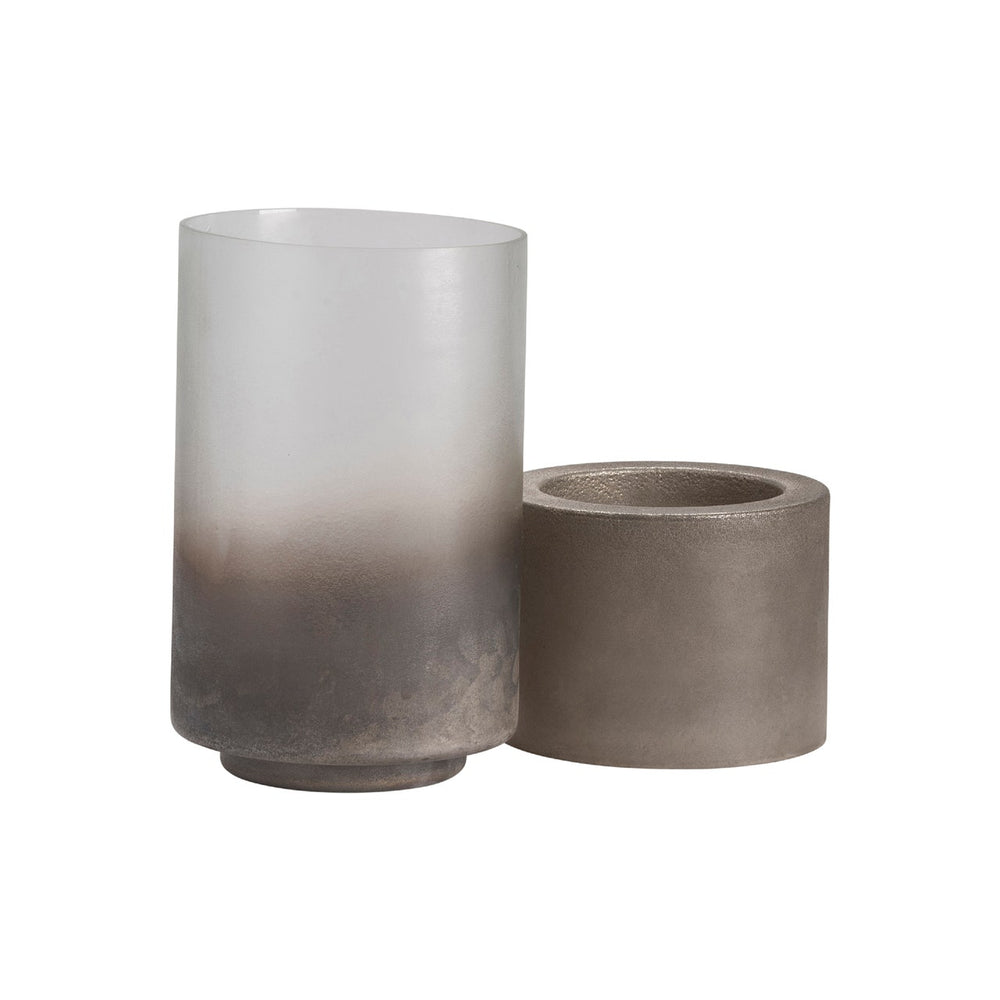 Ellery Metallic smoke hurricane Globes CVCZHN045M Crestview Collection