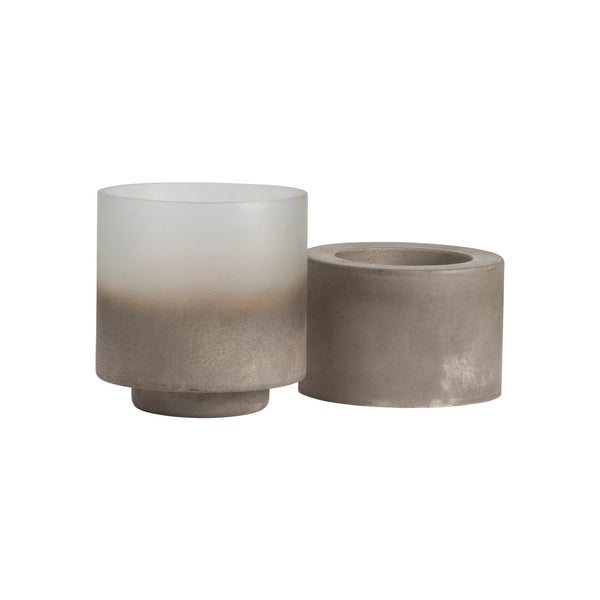 Ellery Metallic smoke hurricane Globes CVCZHN045S Crestview Collection